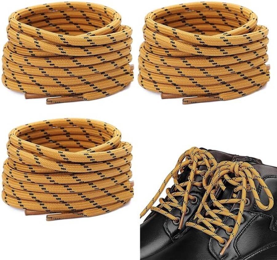 Sportschoenen 3 Paar Ronde Veters 4 mm Diameter Duurzaam Polyester Geschikt voor Sneakers Comfortabel en Zacht
