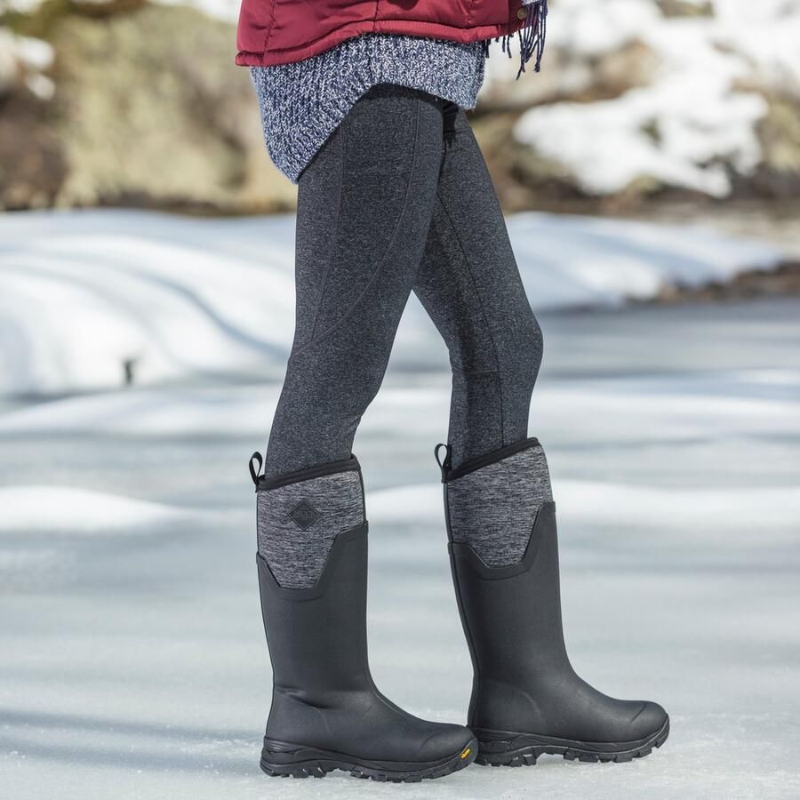 Muck Boot Arctic Ice Tall Vibram AT Grip Boot Snowboots Dames Zwart Jersey - Foto 3