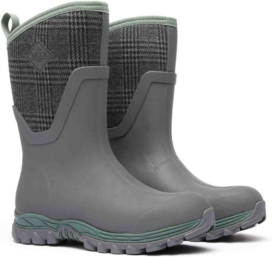 Muck Boot Arctic Sport II Grey Plaid FW Mid Boots