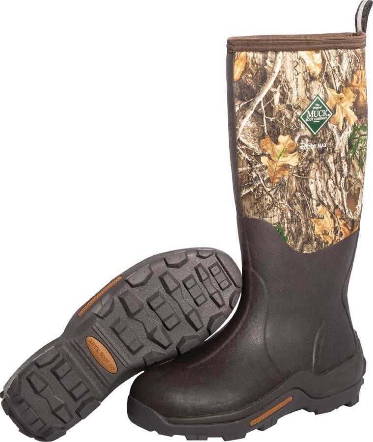 Muck Boot Woody Max Outdoorlaarzen met Oranje voering Bruin Camo