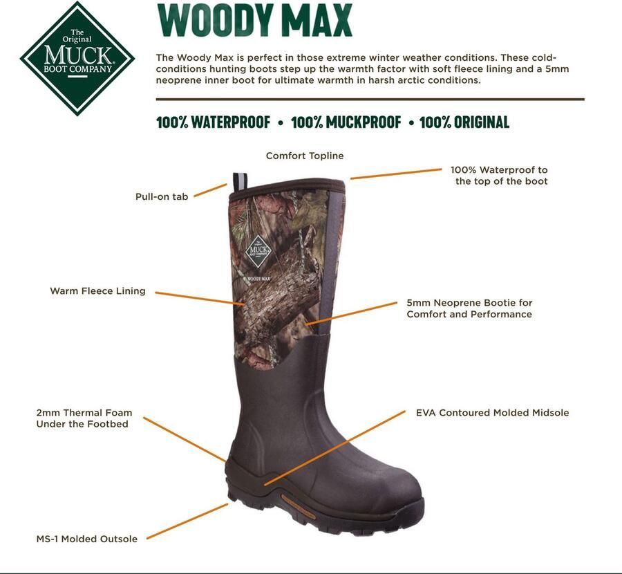 MuckBoot Muck Boot Woody Max Outdoorlaarzen Camouflage Print - Foto 2