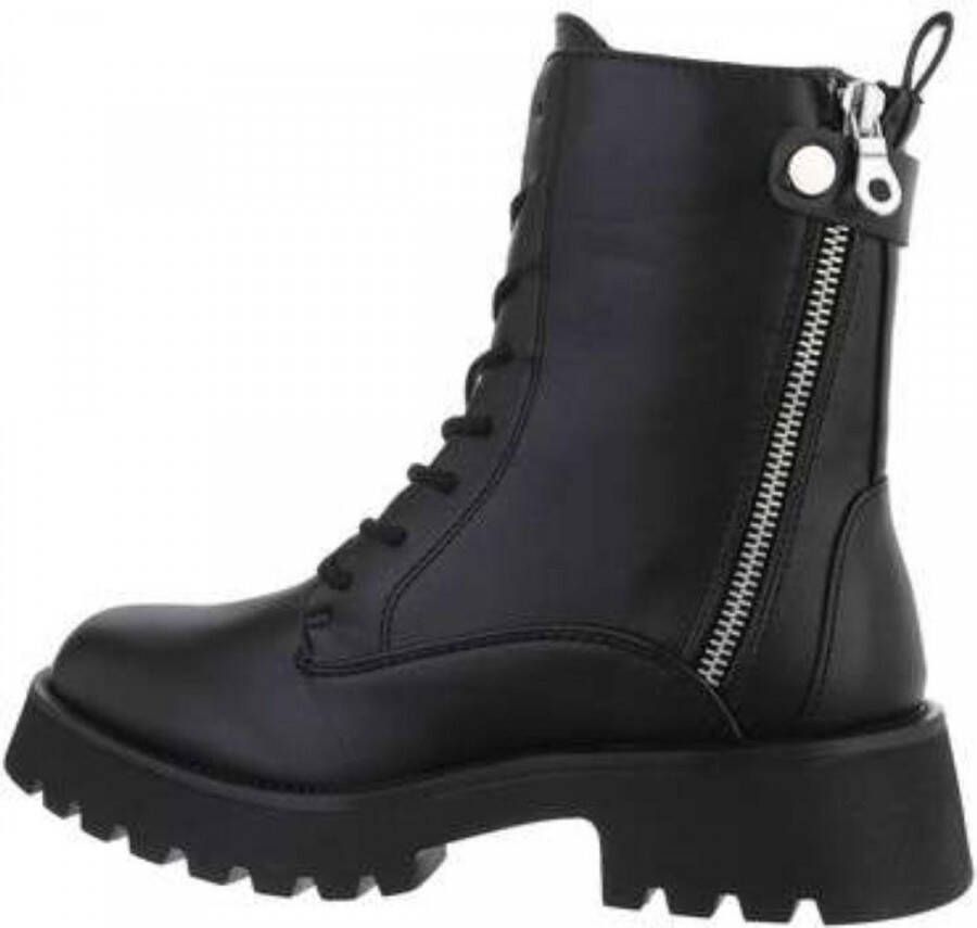 Mulanka Boots Black Zipper