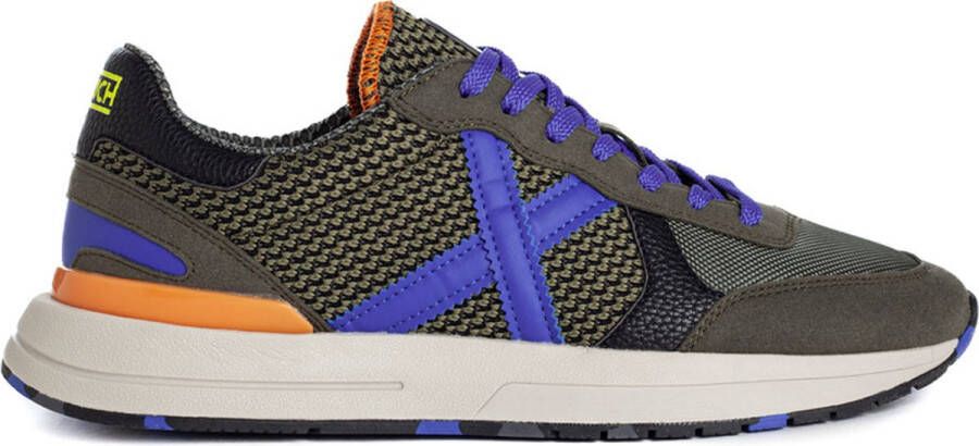 Munich Casual Khaki Textiel Sneakers voor Heren Green Heren
