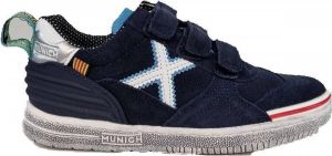 Munich Blauwe Klittenbandschoenen G3