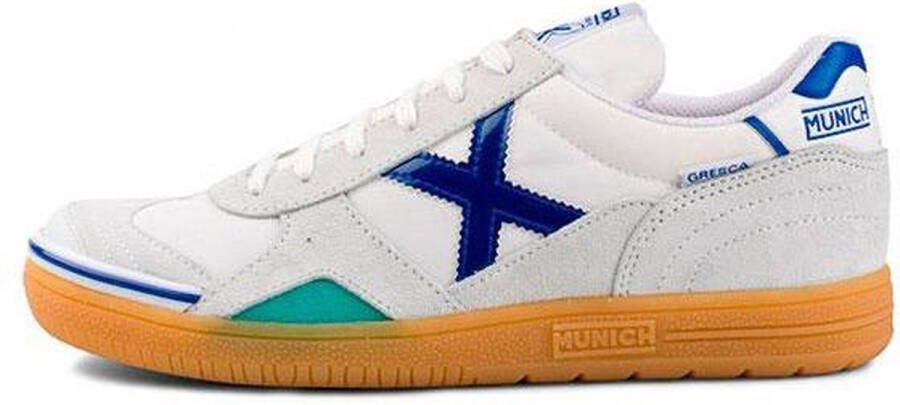 Munich Gresca Zaalvoetbalschoenen Wit Blauw