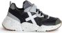 Munich Mini Track Sneaker Jongens Zwart grijs wit groen - Thumbnail 1