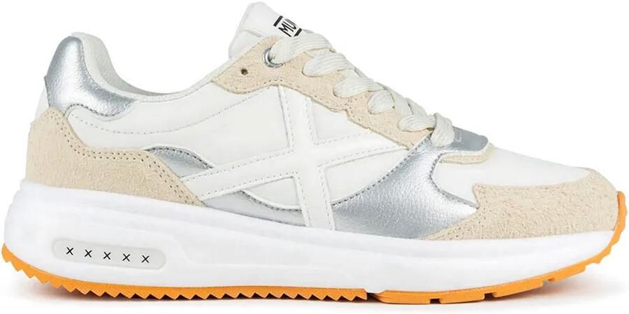 MUNICH Sneakers laag 'Aurea' beige zilver wit