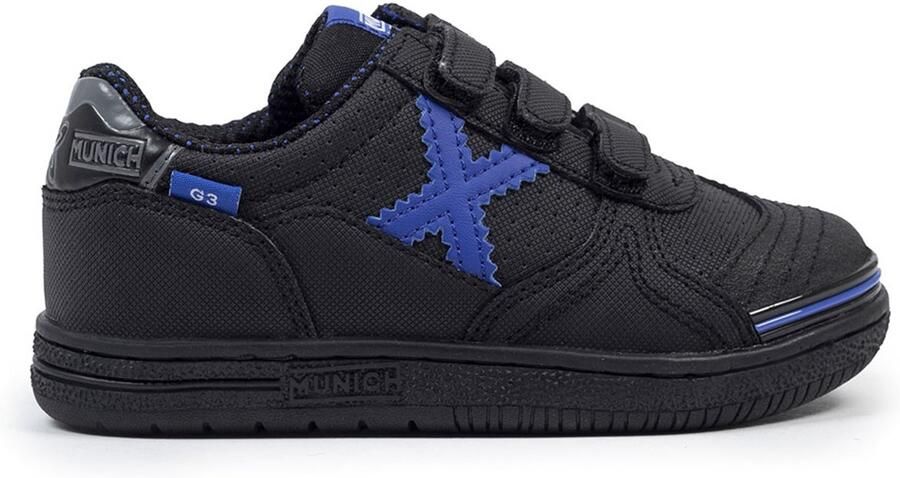 Munich G-3 Velcro 443 Zaalschoenen Zwart Kinderen