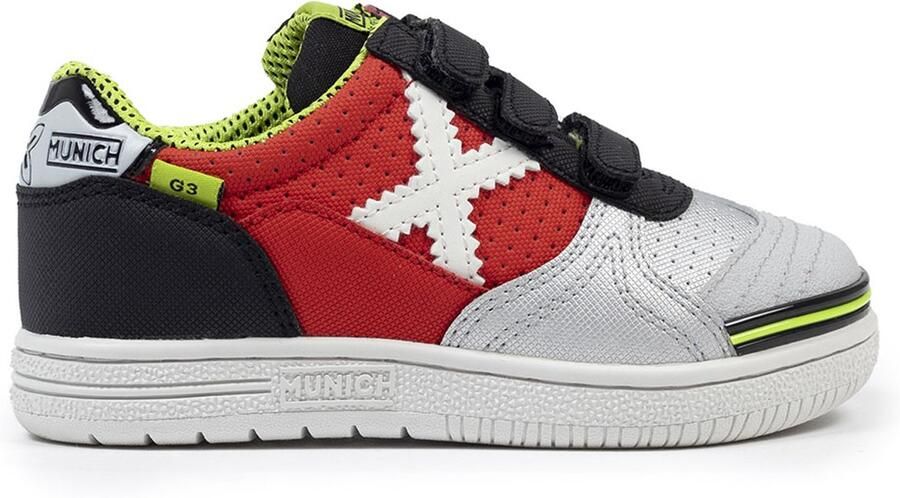 Munich G-3 Velcro 446 Zaalschoenen Rood Kinderen