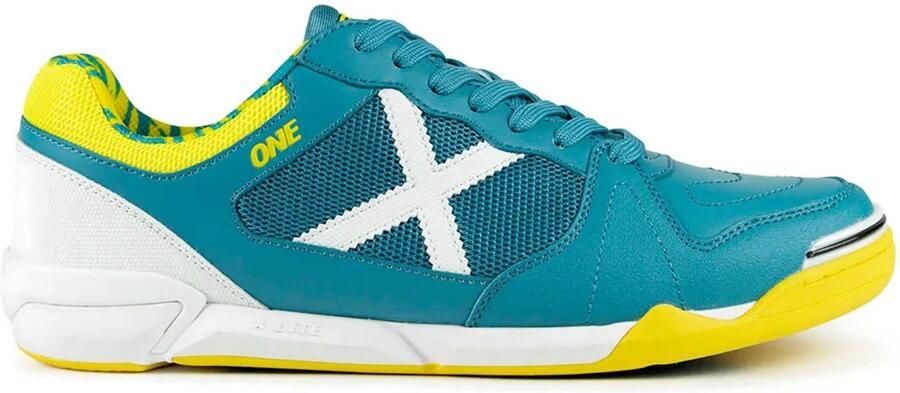 MUNICH Sneakers laag 'One' lichtblauw limoen