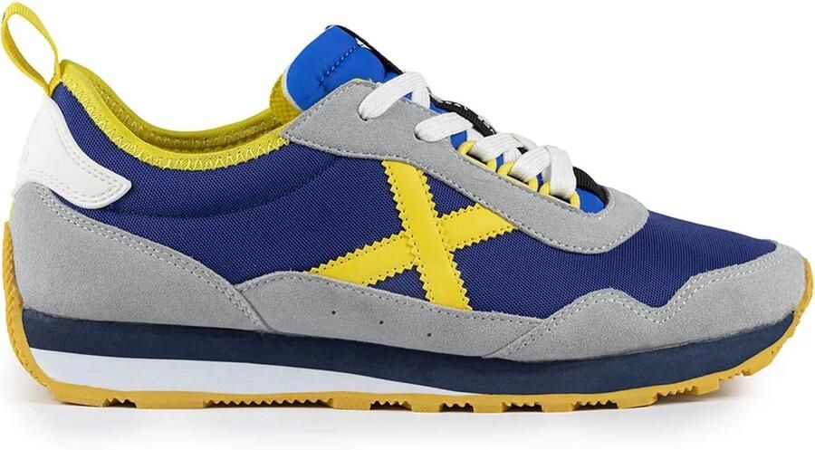 Munich Retro Stijl Sneaker Blauw Suède Multicolor Heren