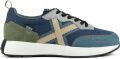 MUNICH Sneakers laag 'XEMINE' marine lichtgrijs olijfgroen - Blauw
