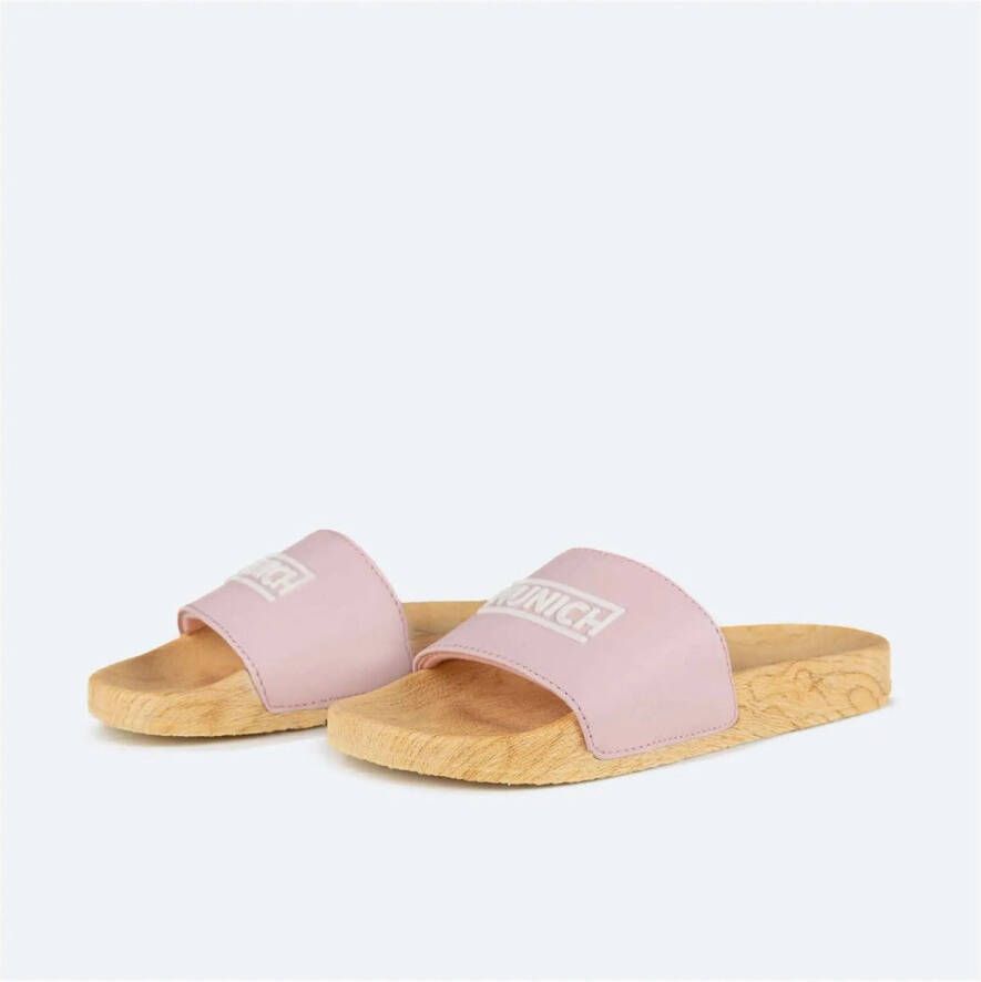 Munich Platte Slider Houten Flip-flops Pink