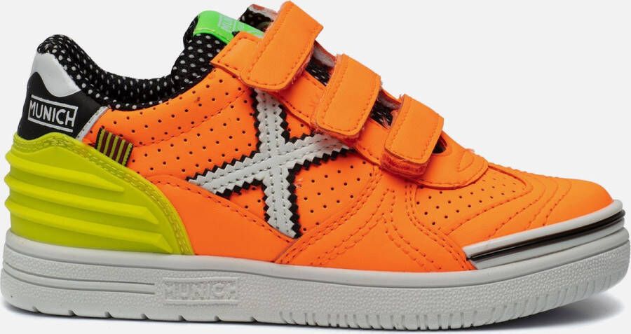 Munich Sneakers Oranje Imitatieleer 081229 Kunstleer