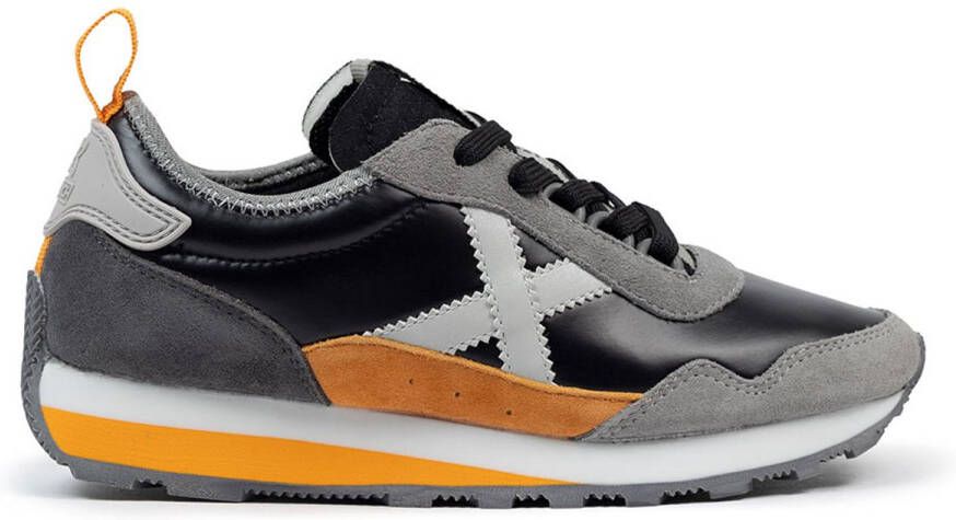 Munich Retro-geïnspireerde zwarte sneakers