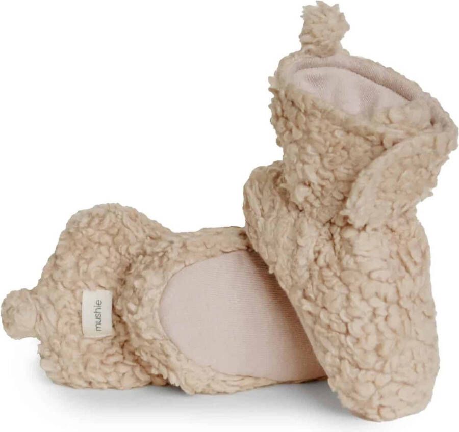 Mushie Baby Schoentjes Cozy Baby Booties Oat