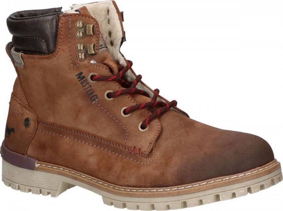 Mustang Shoes Winterlaarzen lace-up boots ankle boots worker boots contrast trim logo patch