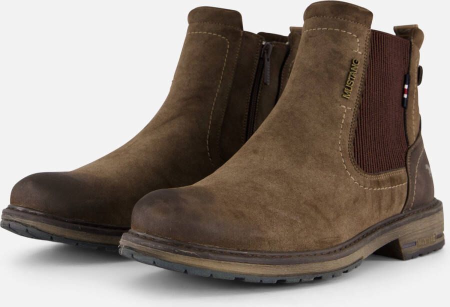 Mustang Shoes Chelsea-boots slip-on boots ankle boots block heel side stretch insert