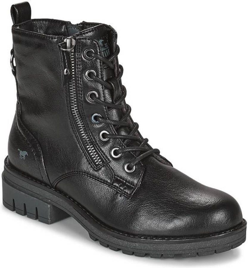 Mustang Shoes Veterschoenen enkellaars hakken met ritssluiting