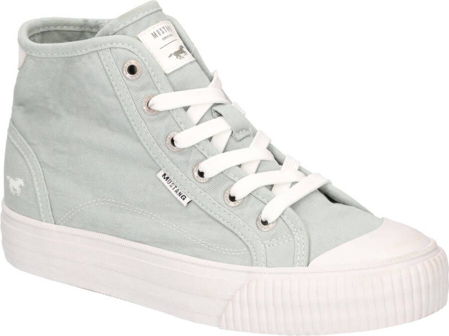 Mustang Shoes Plateausneakers veterschoen vrijetijdsschoen high top-sneaker met rits