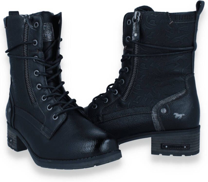 Mustang Dames Bottine Zwart