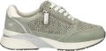 Mustang Mintgroene Geweven Sneaker Green Dames - Groen
