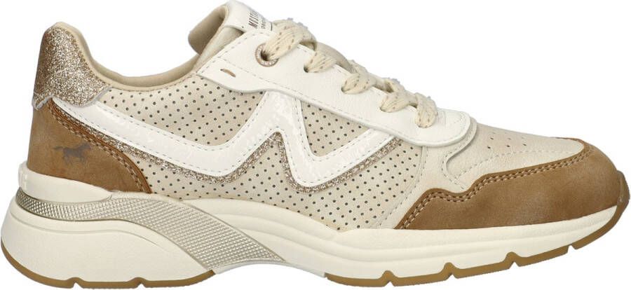 Mustang dames sneaker Beige wit