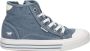 Mustang Veterschoenen Hoog Veterschoenen Hoog licht blauw - Thumbnail 1