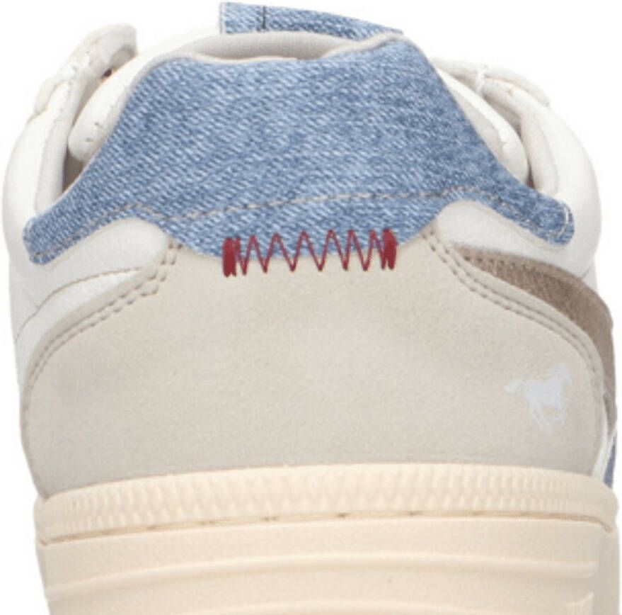 Mustang Dames Sneaker Wit Blauw WIT