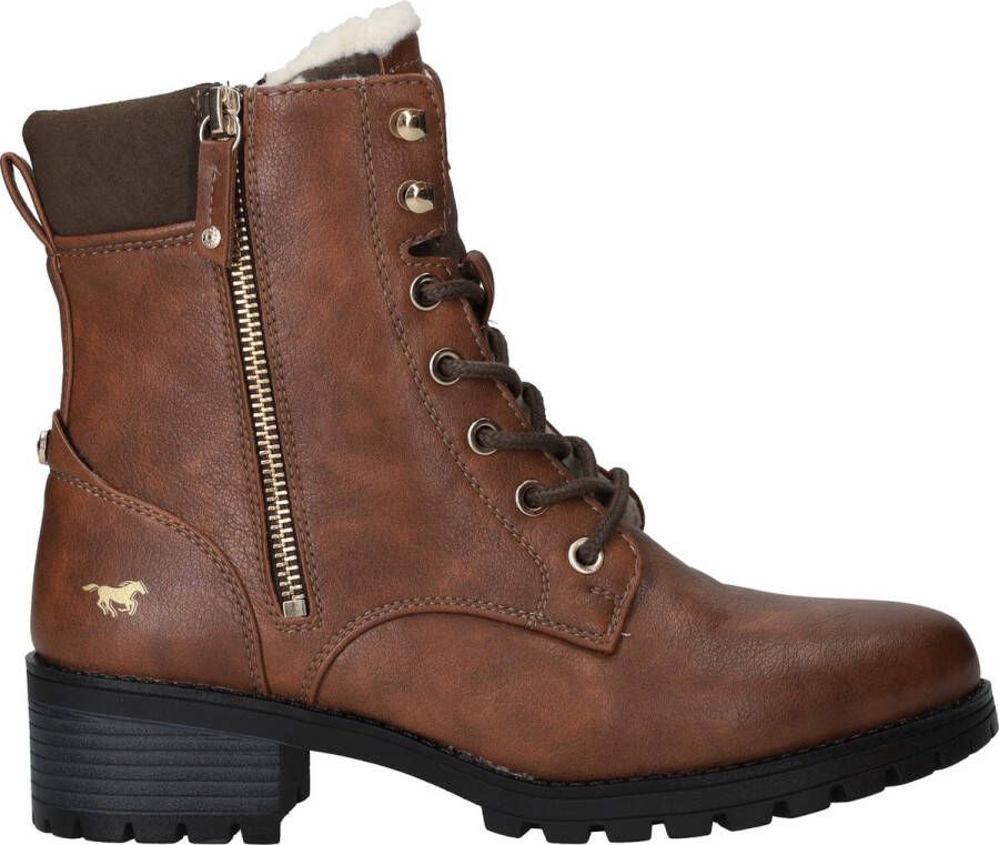 Mustang Warmgevoerde Veterschoenen Brown Dames - Foto 2