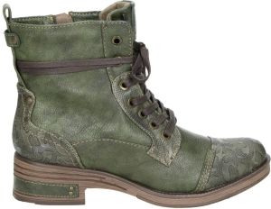 Mustang Shoes Veterlaarsjes met vetersluiting om de schacht