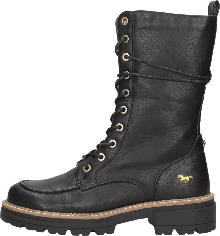 Mustang Veterschoenen Hoog Veterschoenen Hoog zwart