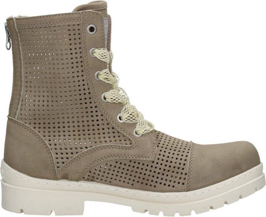 Mustang Dames veterschoenen Hoog beige