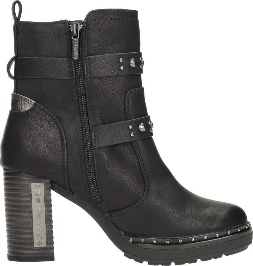 Mustang Shoes Plateaulaarsjes Enkellaars bikerboots met binnenrits