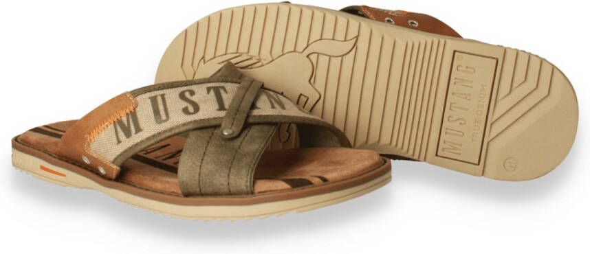 Mustang Heren Slipper Kaki