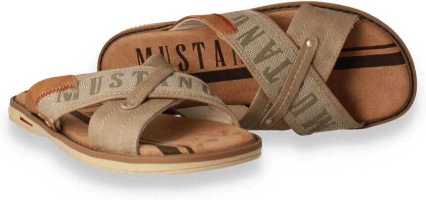 Mustang Heren Slipper Taupe