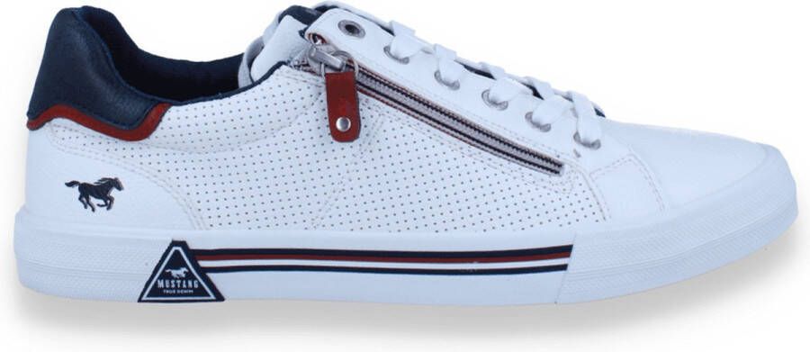 Mustang Shoes Sneakers met rits aan de zijkant vrijetijdsschoen lage schoen veterschoen