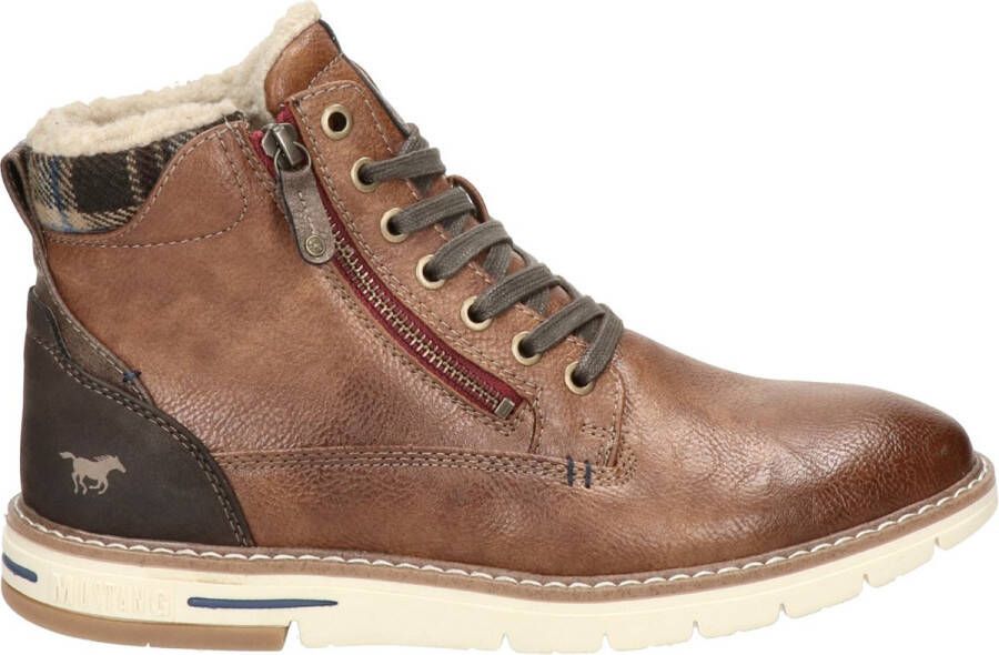 Mustang heren veterboot Cognac