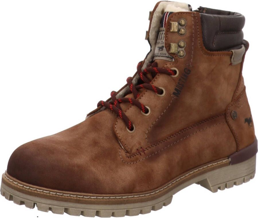 Mustang Shoes Winterlaarzen lace-up boots ankle boots worker boots contrast trim logo patch