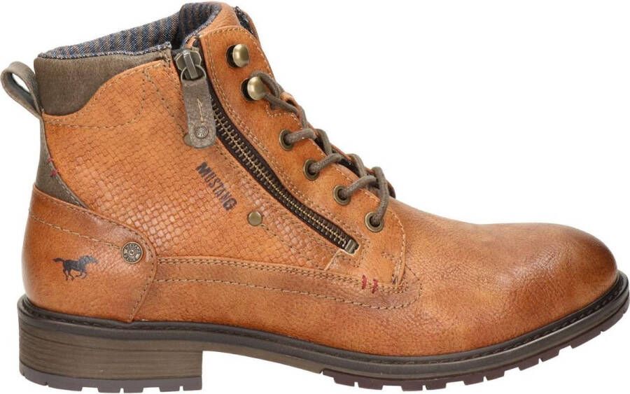 Mustang Heren veterschoenen Hoog cognac