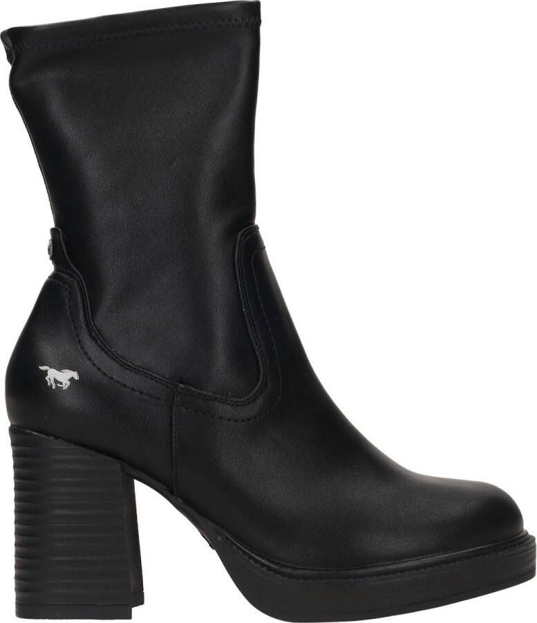 Mustang Stijlvolle korte laars voor dames Black Dames - Schoenen.nl