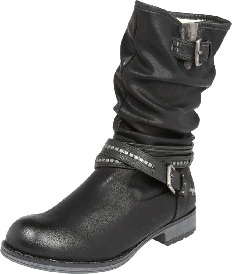 Mustang Shoes Winterlaarzen enkellaarsjes winterlaarzen met decoratieve gespen aan de slouchy schacht