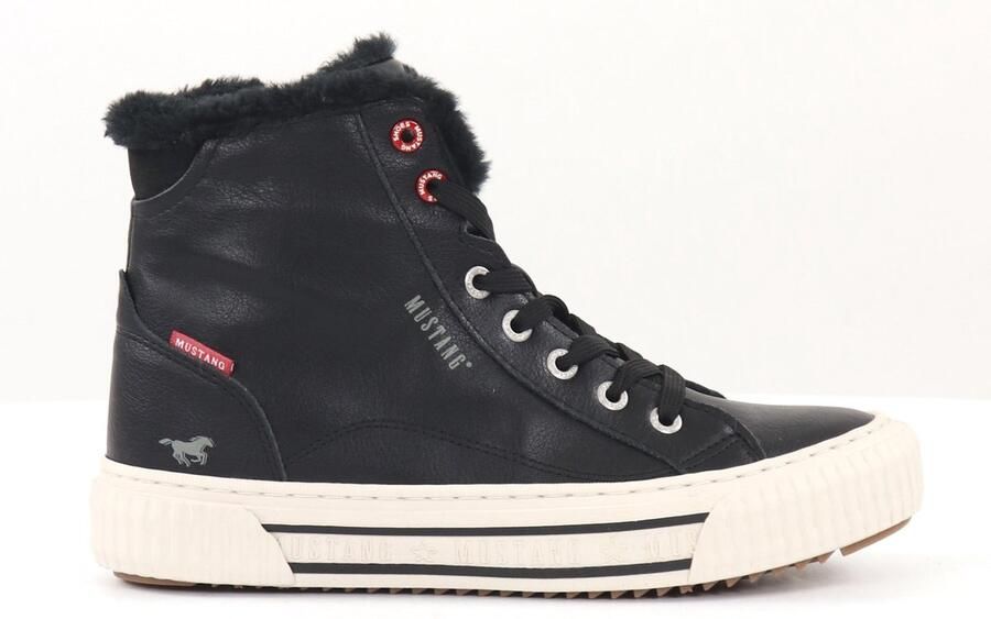 Mustang Shoes Winterlaarzen high top sneakers veterschoenen met plateauzool