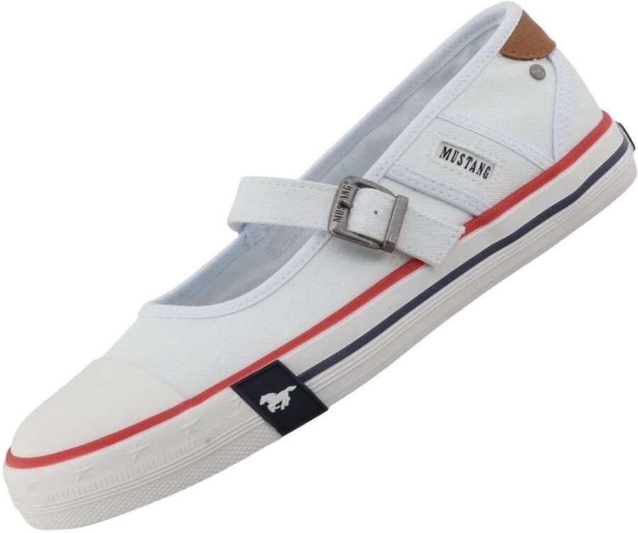 Mustang dames ballerina canvas wit