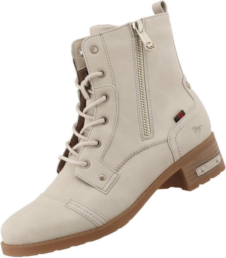 Mustang dames enkellaars beige