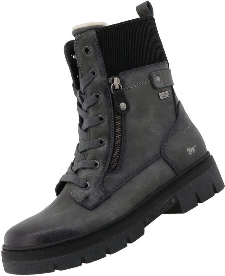 Mustang dames enkellaars TEX grijs gevoerd