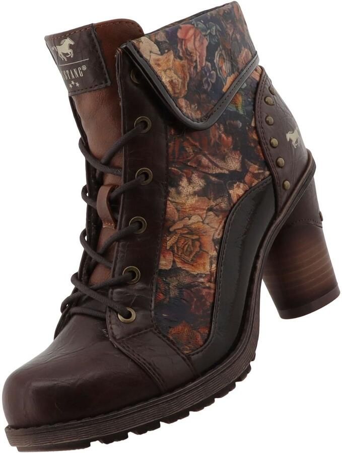 Mustang dames enkellaarsjes 15M0162011 bruin