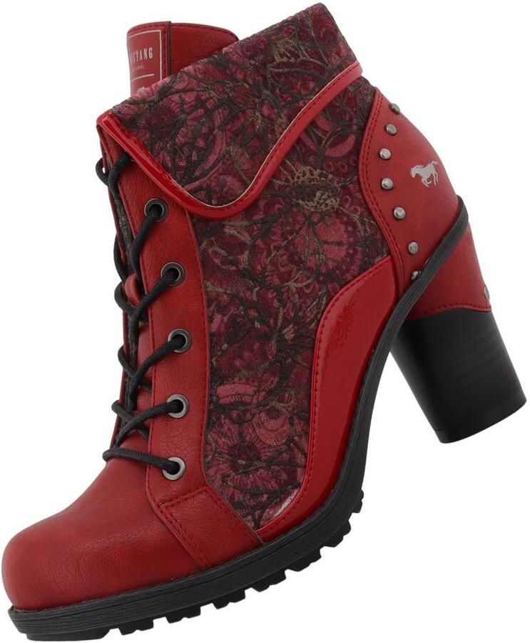 Mustang dames enkellaarsjes 15M0162011 rood