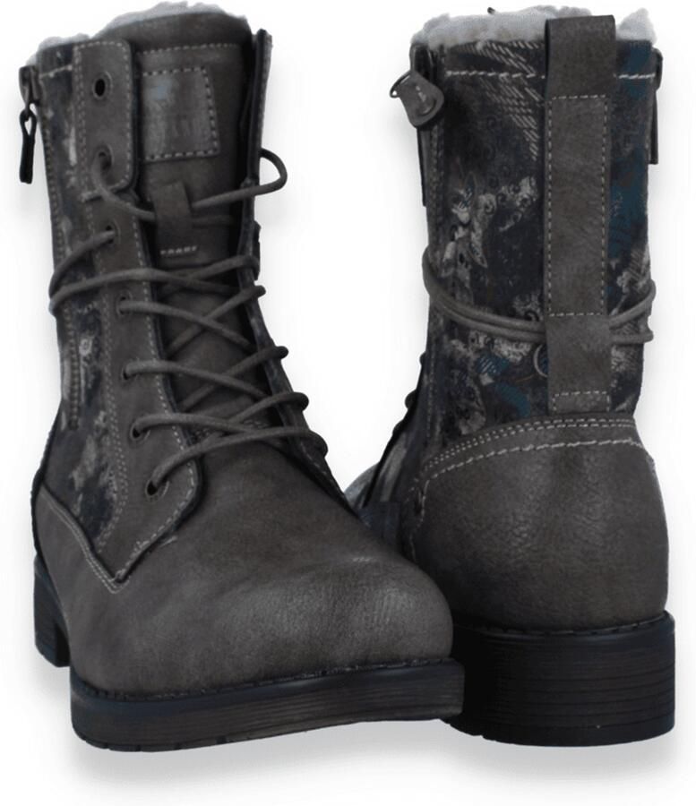 Mustang dames enkellaarsjes gevoerd bruin 15M0052027-mud multi