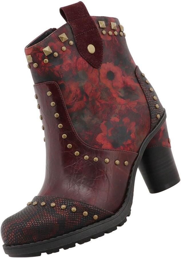 Mustang dames enkellaarsjes rood 15M0162012 bordo-multi - Foto 2